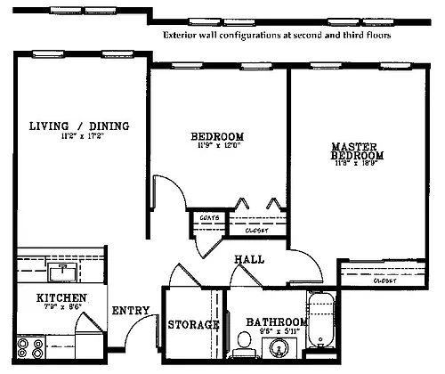 Floor plan 2 Bedroom