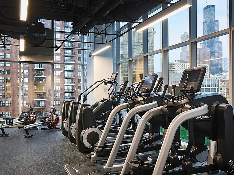 Fitness Center with City Views