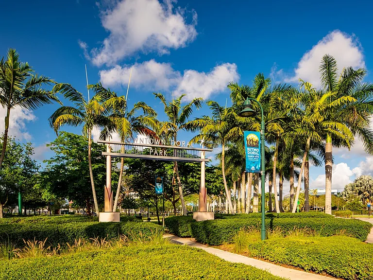 Downtown Doral Park is less than one mile from our community.