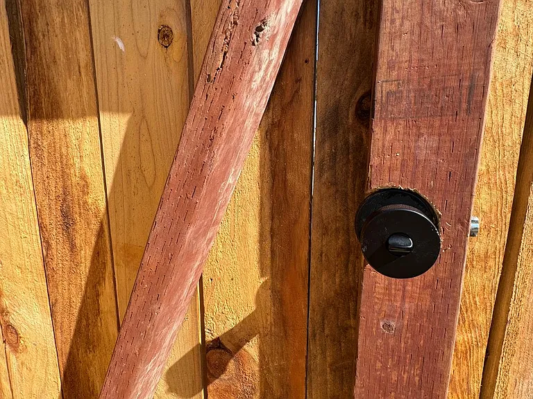 Lock the gate for privacy when you wish.