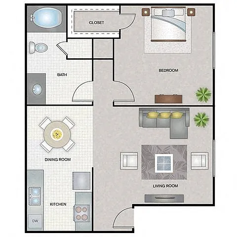 Floor plan 1 Bedroom