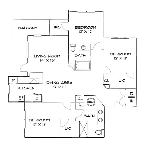 Floor plan Design 3B