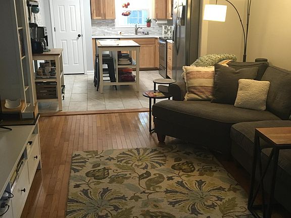 Living area and kitchen