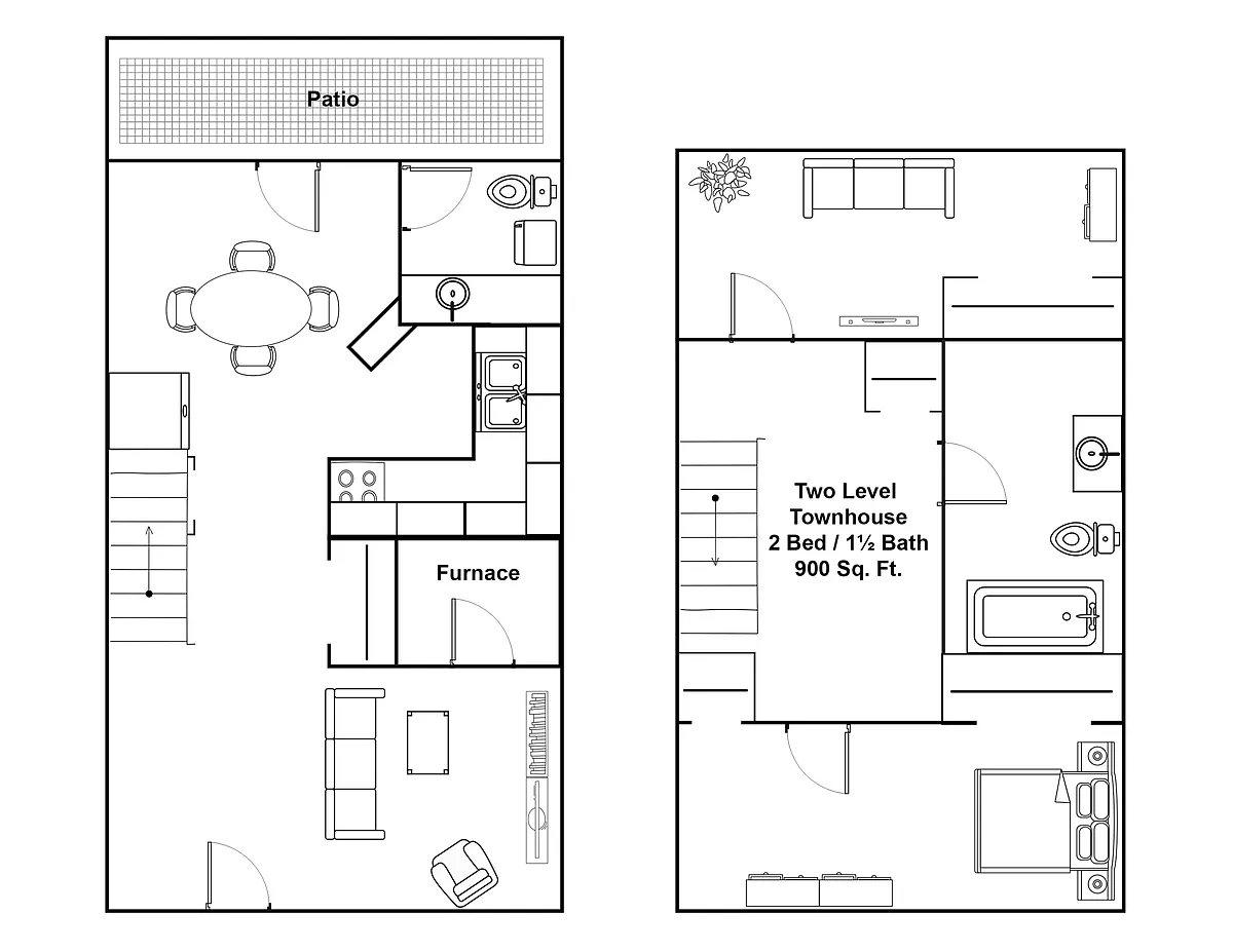 Floor plan 1 Bedroom with Den