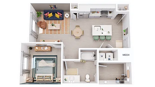 Floor plan A1 -1X1