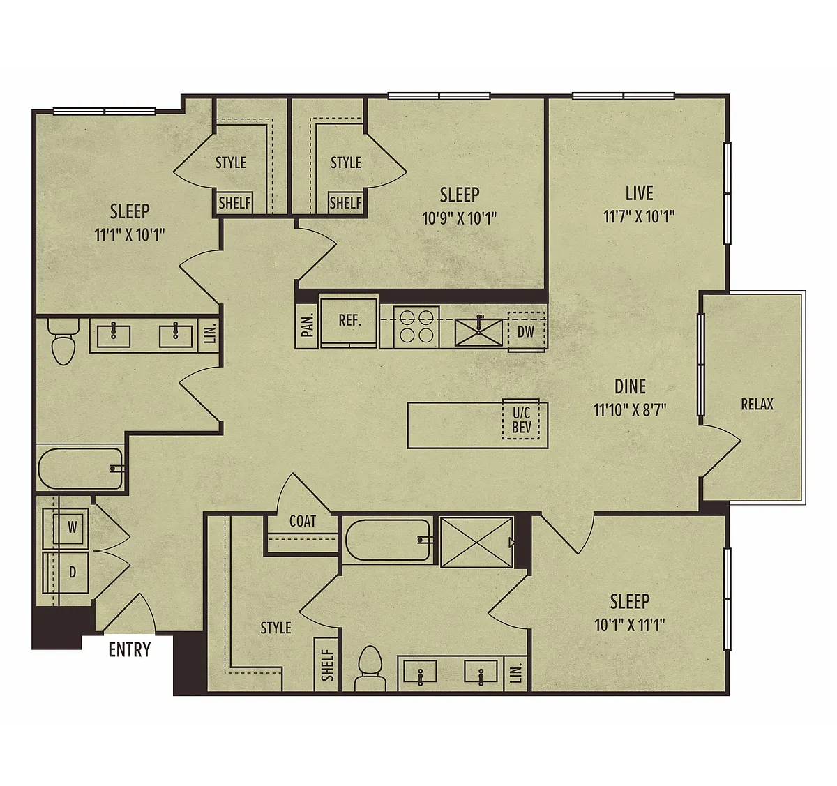 Floor plan 3C