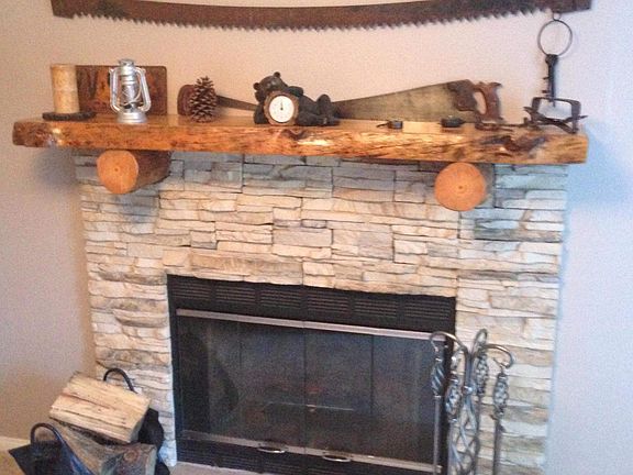 Wood burning fireplace
