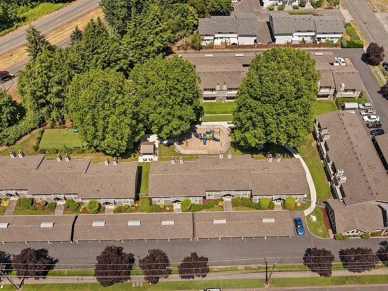Beautiful aerial view of the community with green spaces and amenities.
