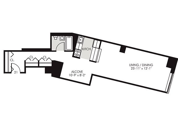 2nd image of 45 Wall St APT 1521