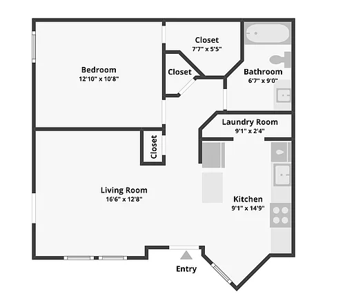 Floor plan One Bedroom
