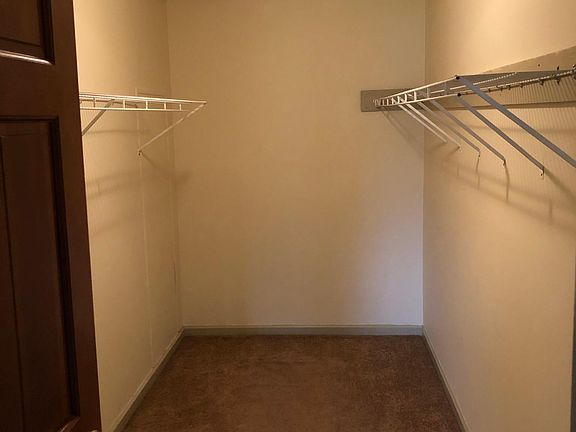 Walk-in closet in master bedroom
