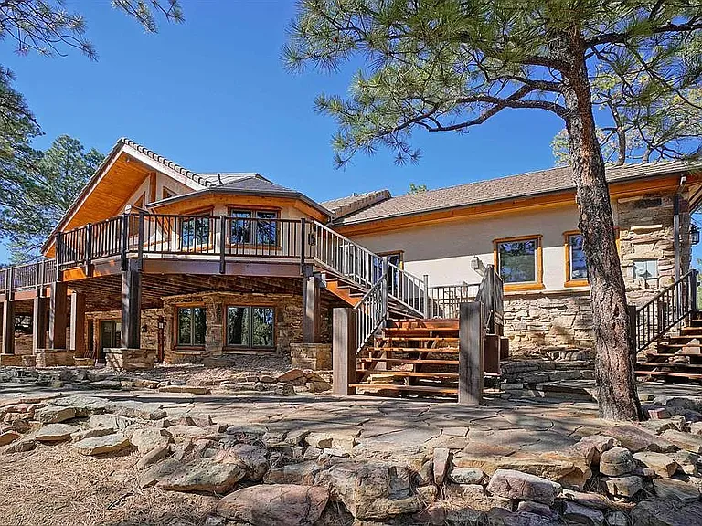 Back of house, stairs from deck area