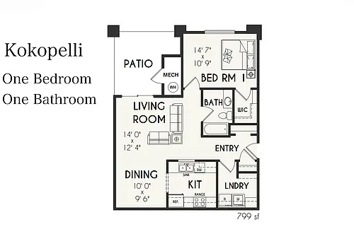 Floor plan The Kokopelli