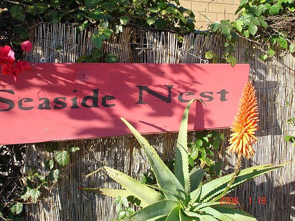 Seaside Cottage Sign near Front door