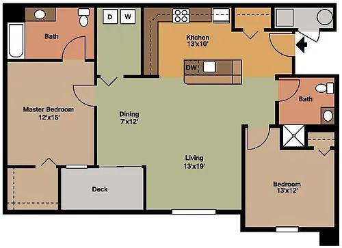 Floor plan 2 Bedroom