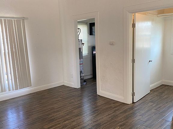 living area and walk in closet