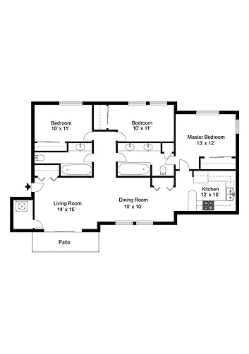 Floor plan 3x2H