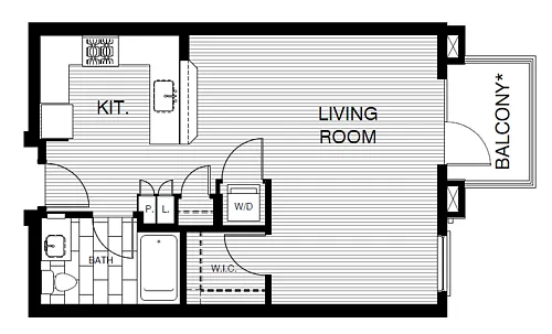 Floor plan Studio 604