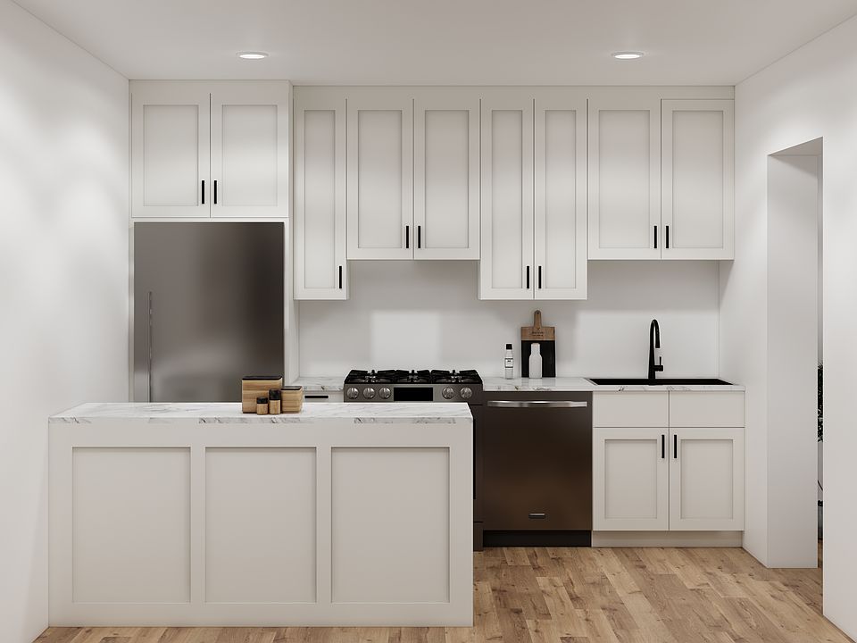Rendering of f 1-2 bedroom kitchen (finishes not the same)