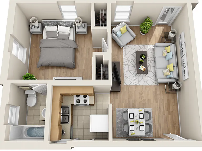 1 Bedroom | 1 Bathroom 1 Bedroom | 1 Bathroom