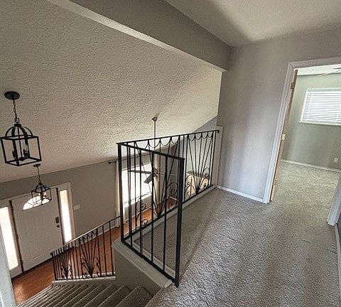 living room and landing area