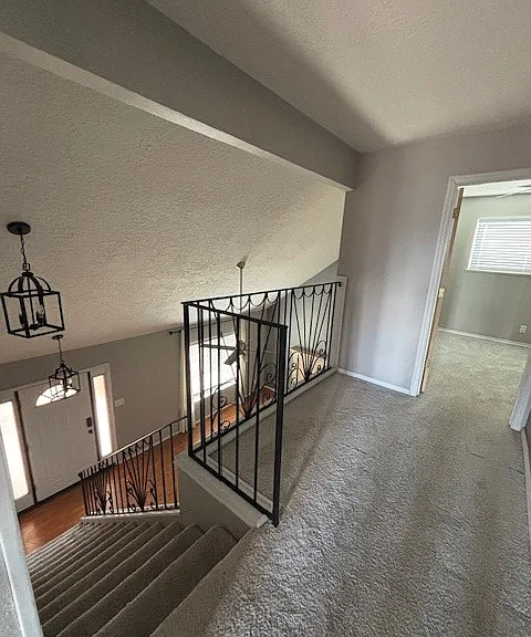 living room and landing area