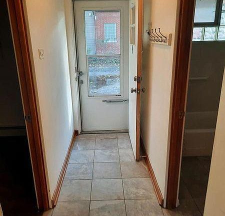 Back entrance to parking