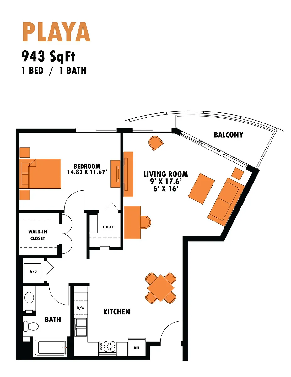 Floor plan Playa 1C