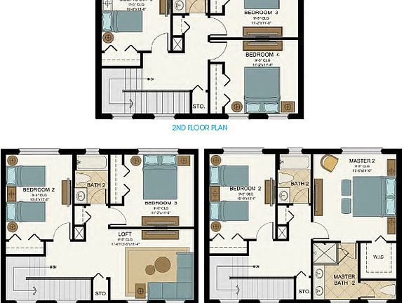 Seaview - 4 Bedroom Second Floor Plan -