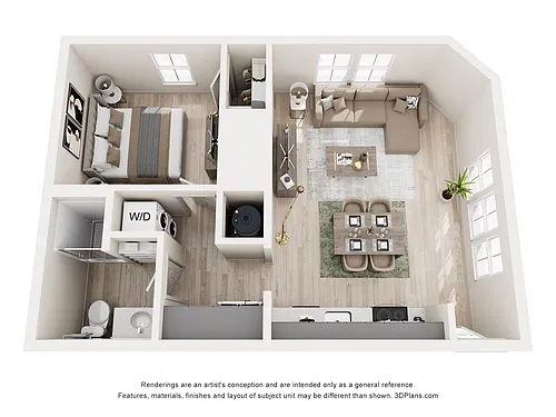 Floor plan One Bedroom B
