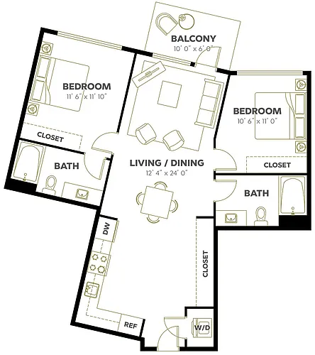 Floor plan 2X2 D3