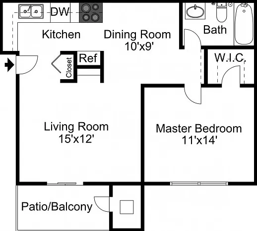 One Bedroom, One Bath One Bedroom, One Bath