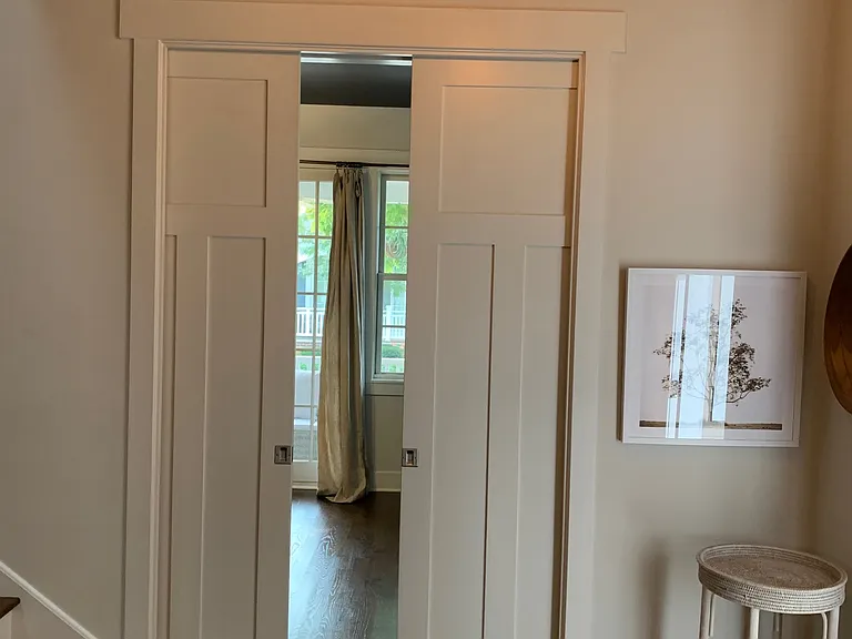 Privacy pocket doors if front room with pull out sofa is used as bedroom