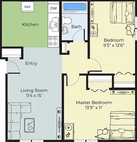 Two Bedroom Two Bedroom