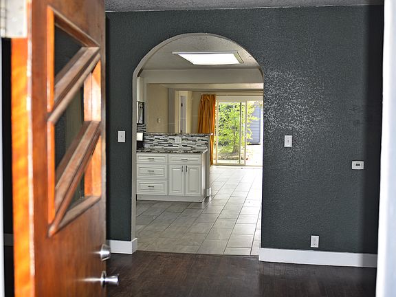 Looking through front door