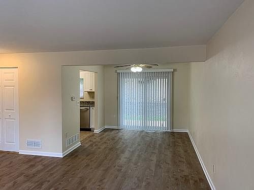 Dining room with sliding glass door