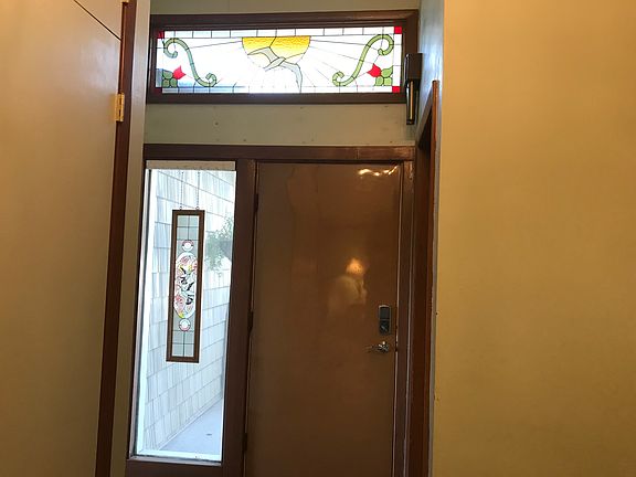 Custom stained glass transom