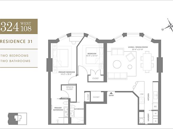 2nd image of 324 W 108th St #31