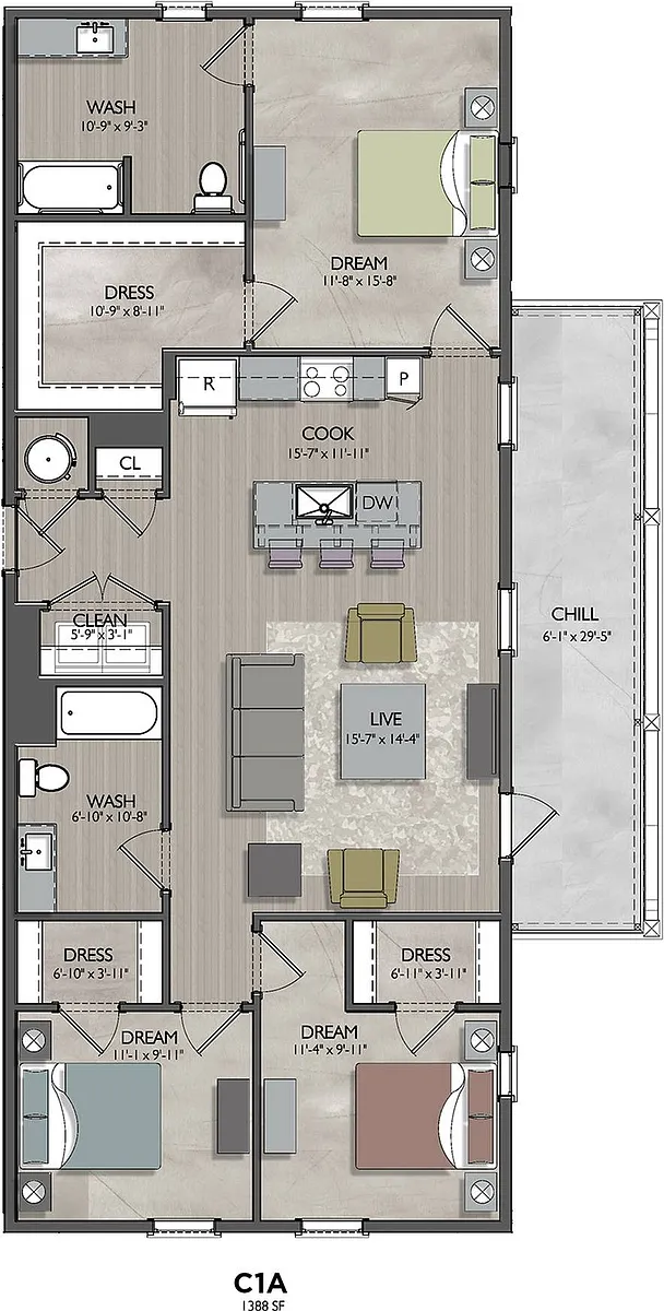 Floor plan C1A