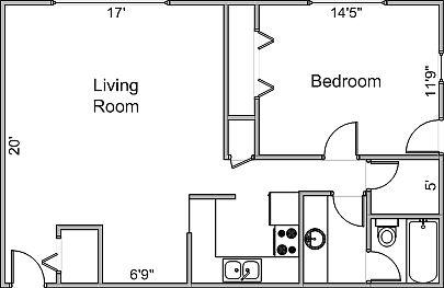 Main Floorplan For 6210 Mineral Point Rd. #14