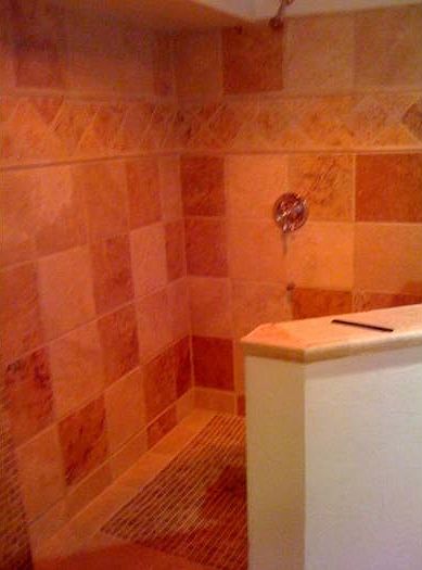 Basement walk-in bathroom