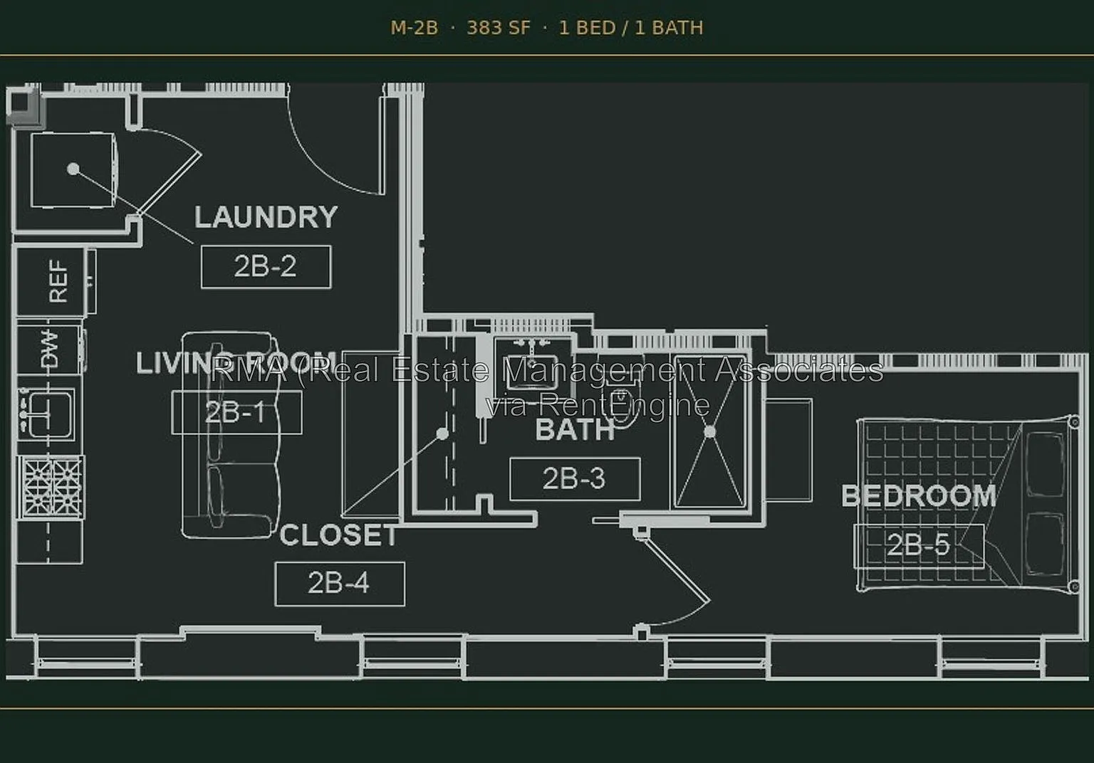 1 bed, 1.0 bath, 383 sqft, $1,100 — Photo 1