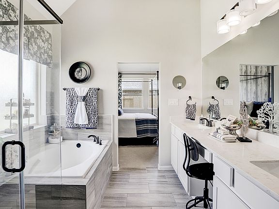 Owner s bath with double sinks