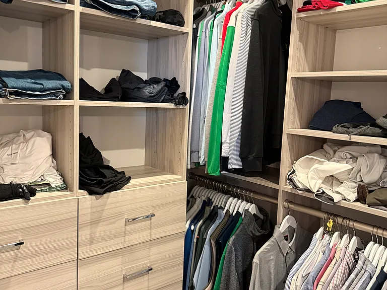 Custom walk in master closet