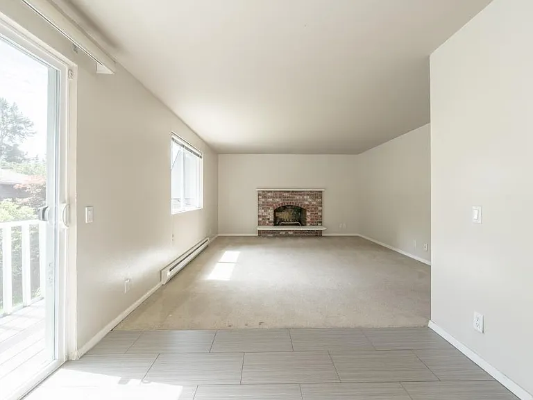 View of living room from dining area