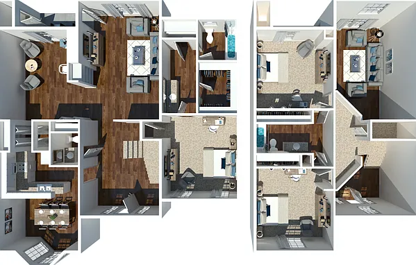 3 Bedroom 2 Bathroom | Townhome 3 Bedroom 2 Bathroom | Townhome