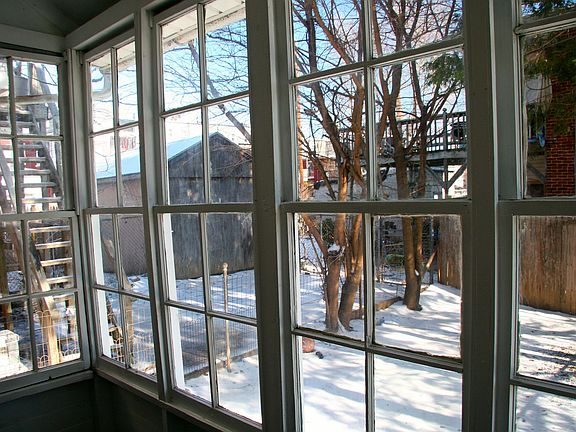 Enclosed back porch.