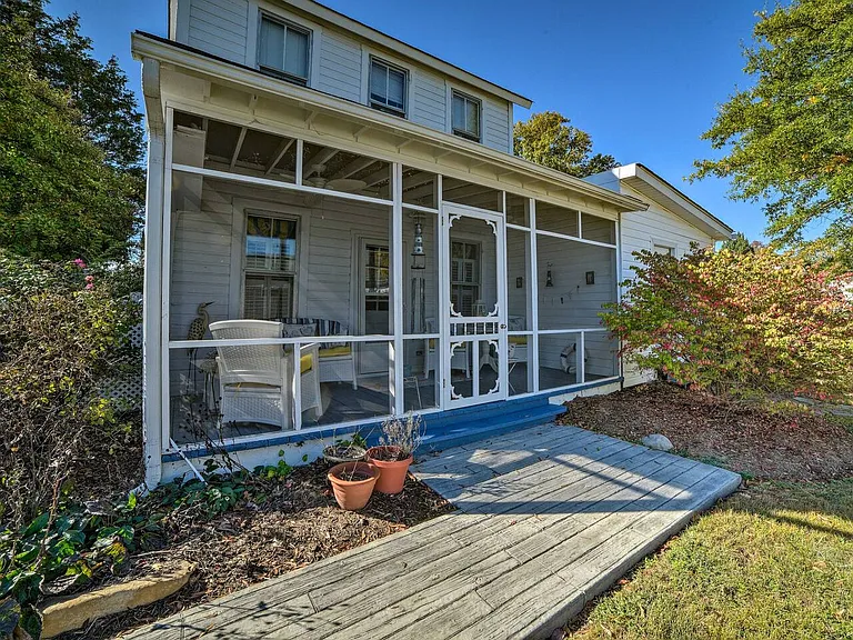View of the screened in porch.