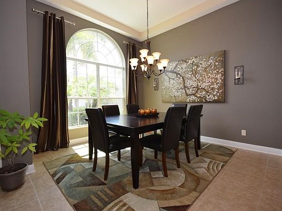 Formal Dining Room with Trey Ceilings.