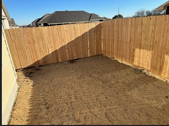 Backyard photo before putting SOD